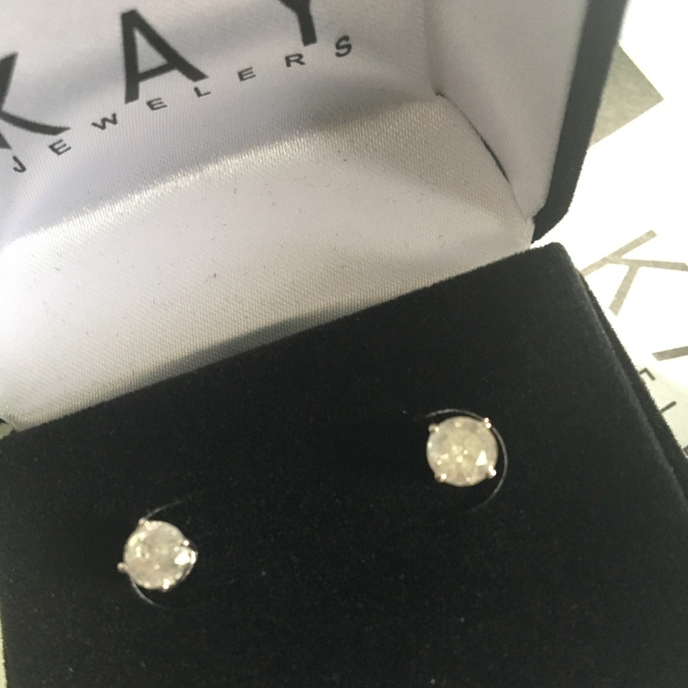 KAYS DIAMOND SOLITAIRE EARRINGS 1 ct tw